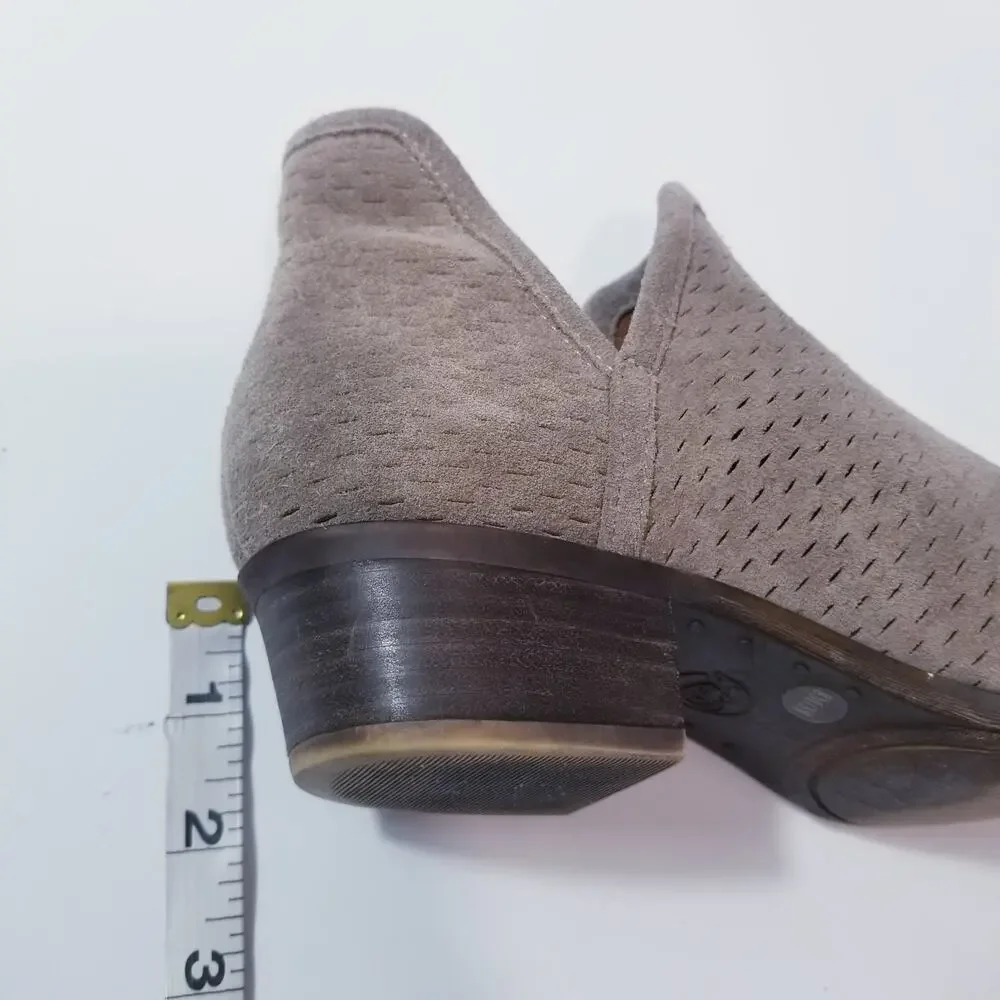 Lucky Brand Taupe Slip On Ankle Boots